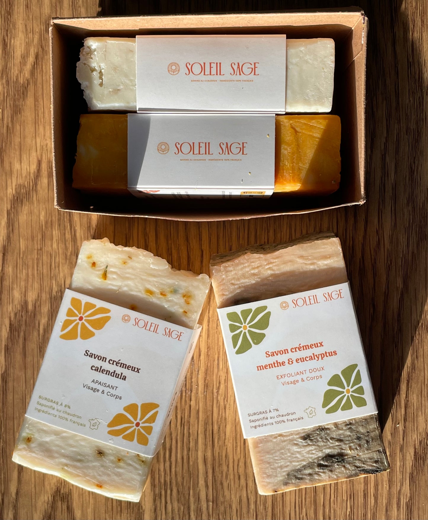 Coffret cadeau + 2 savons