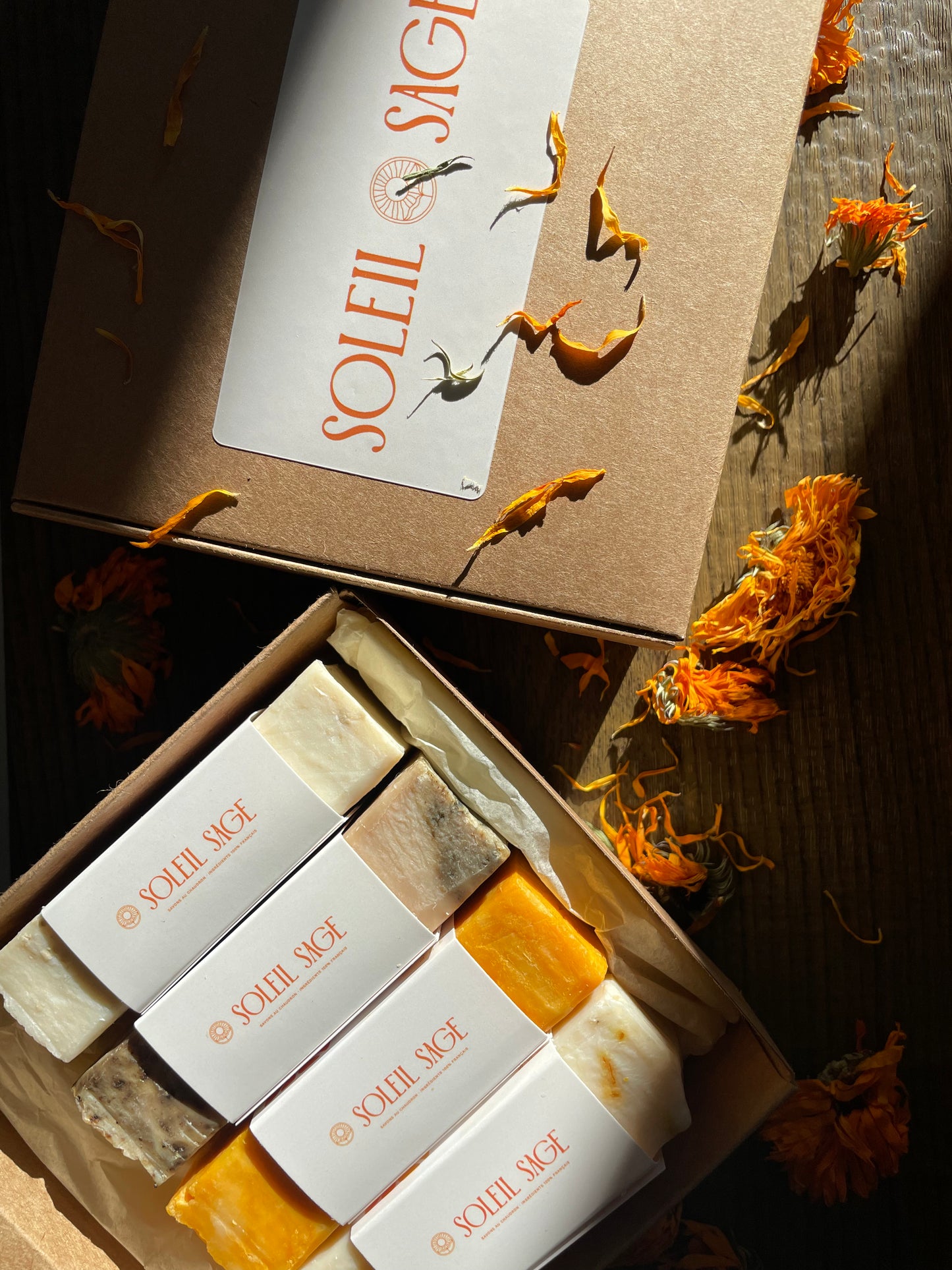 Coffret cadeau + 4 savons