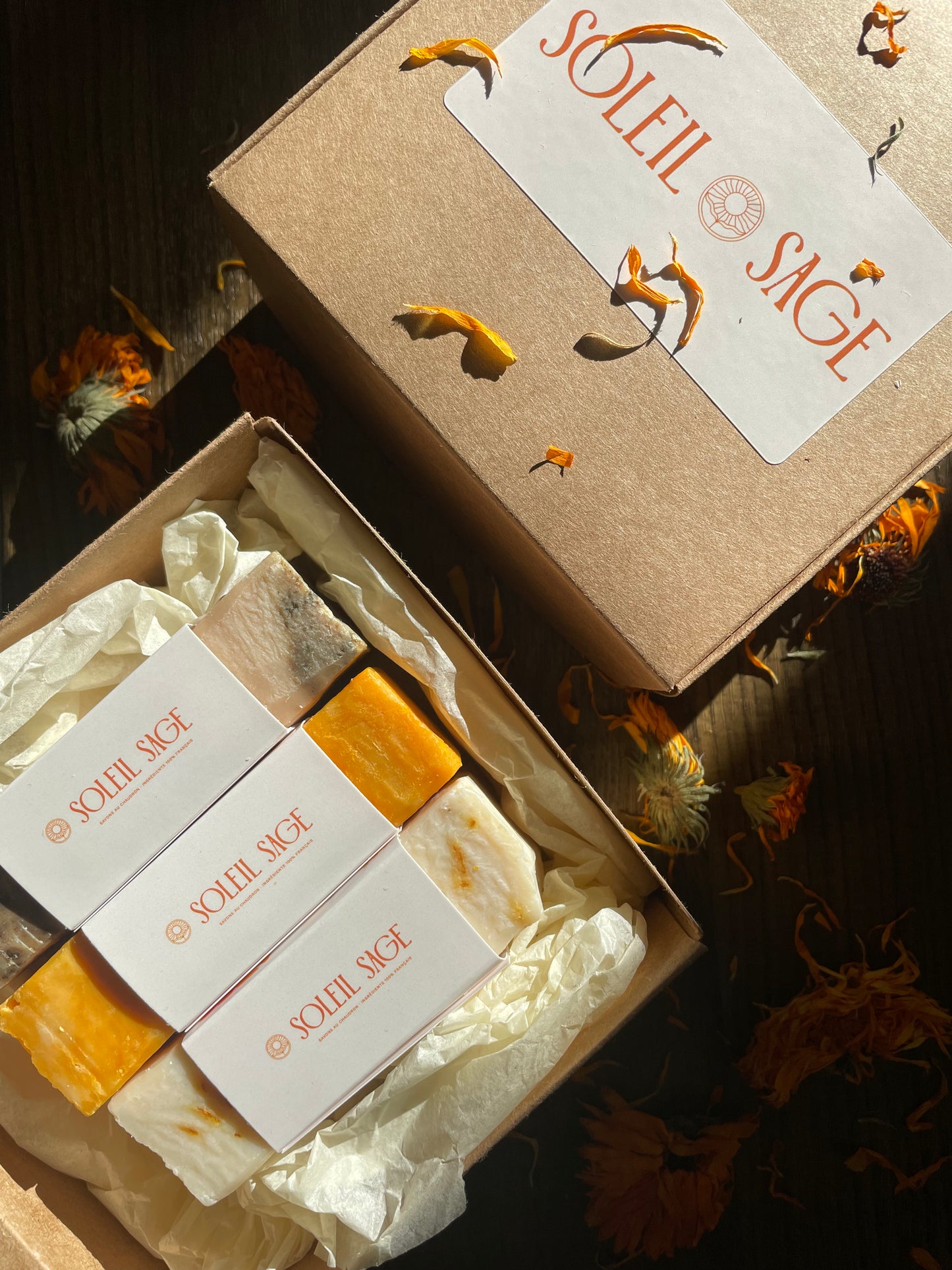 Coffret cadeau + 3 savons