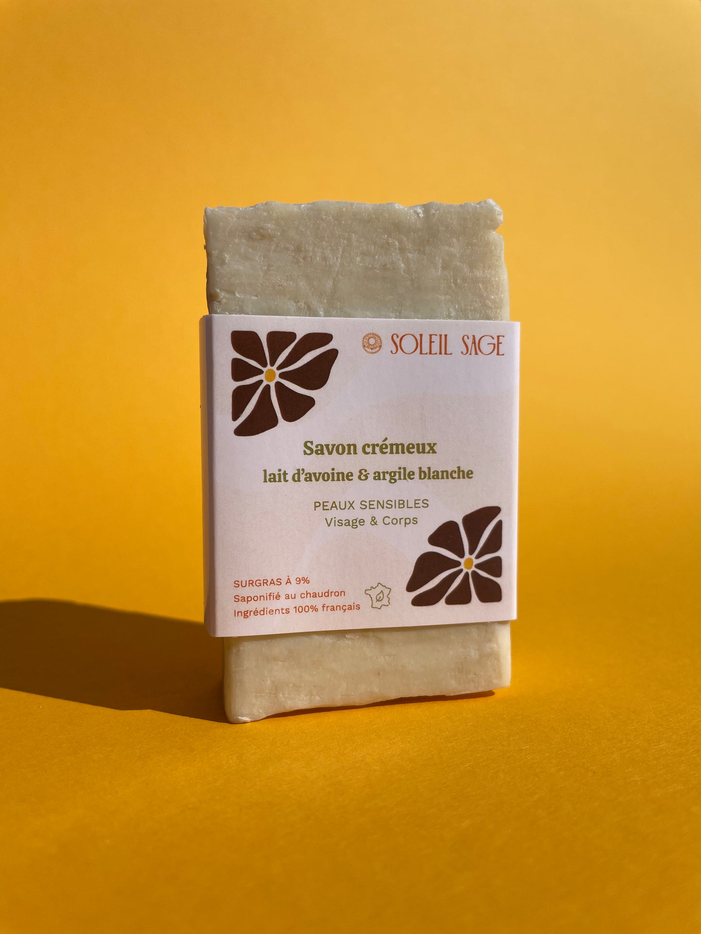 Savon crémeux lait d'avoine et argile blanche